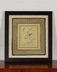 Late Qing Dynasty Embroidered Silk Fabric with Bird in Custom Frame-4. Asian & Chinese Furniture, Art, Antiques, Vintage Home Décor for sale at FEA Home