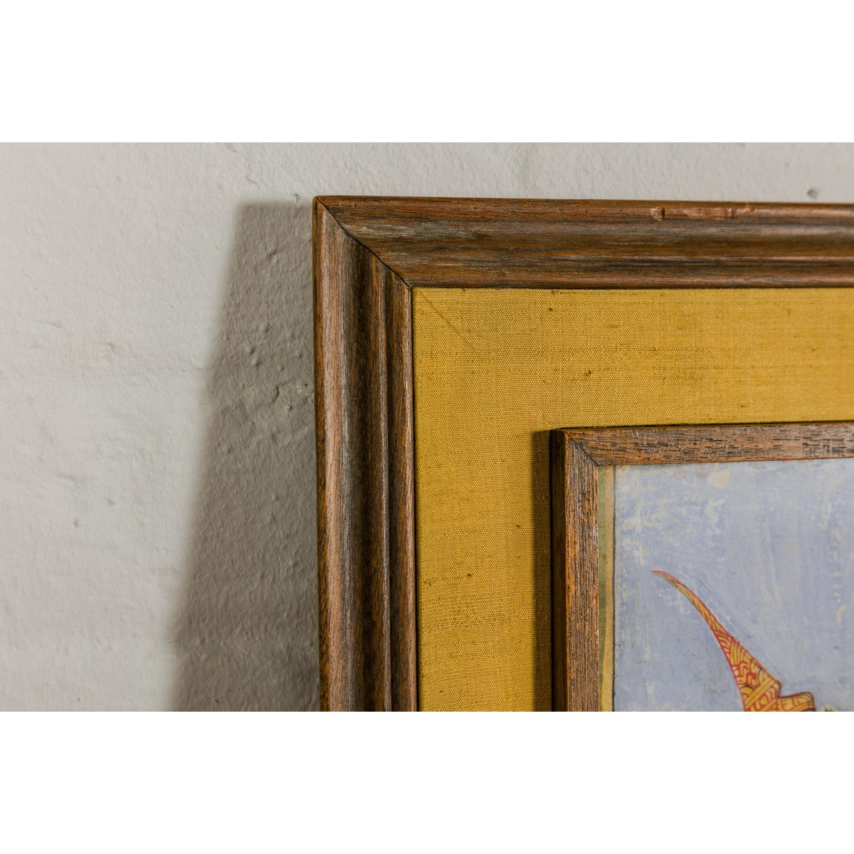 Framed Illuminated Manuscript from Thai Buddhist Prayer Book Under Glass-12. Asian & Chinese Furniture, Art, Antiques, Vintage Home Décor for sale at FEA Home