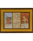 Framed Illuminated Manuscript from Thai Buddhist Prayer Book Under Glass-15. Asian & Chinese Furniture, Art, Antiques, Vintage Home Décor for sale at FEA Home