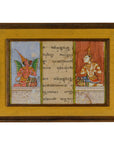 Framed Illuminated Manuscript from Thai Buddhist Prayer Book Under Glass-1. Asian & Chinese Furniture, Art, Antiques, Vintage Home Décor for sale at FEA Home