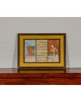 Framed Illuminated Manuscript from Thai Buddhist Prayer Book Under Glass-2. Asian & Chinese Furniture, Art, Antiques, Vintage Home Décor for sale at FEA Home