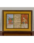 Framed Illuminated Manuscript from Thai Buddhist Prayer Book Under Glass-4. Asian & Chinese Furniture, Art, Antiques, Vintage Home Décor for sale at FEA Home