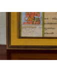 Framed Illuminated Manuscript from Thai Buddhist Prayer Book Under Glass-7. Asian & Chinese Furniture, Art, Antiques, Vintage Home Décor for sale at FEA Home