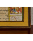 Framed Illuminated Manuscript from Thai Buddhist Prayer Book Under Glass-8. Asian & Chinese Furniture, Art, Antiques, Vintage Home Décor for sale at FEA Home