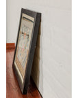 Vintage Chinese Silk Fabric with Flower and Sun Motif in Custom Black Frame-18. Asian & Chinese Furniture, Art, Antiques, Vintage Home Décor for sale at FEA Home