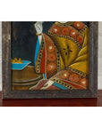 Antique Reverse Painting on Glass Depicting a Woman with Bowl of Fruits-5. Asian & Chinese Furniture, Art, Antiques, Vintage Home Décor for sale at FEA Home
