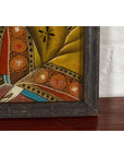 Antique Reverse Painting on Glass Depicting a Woman with Bowl of Fruits-8. Asian & Chinese Furniture, Art, Antiques, Vintage Home Décor for sale at FEA Home