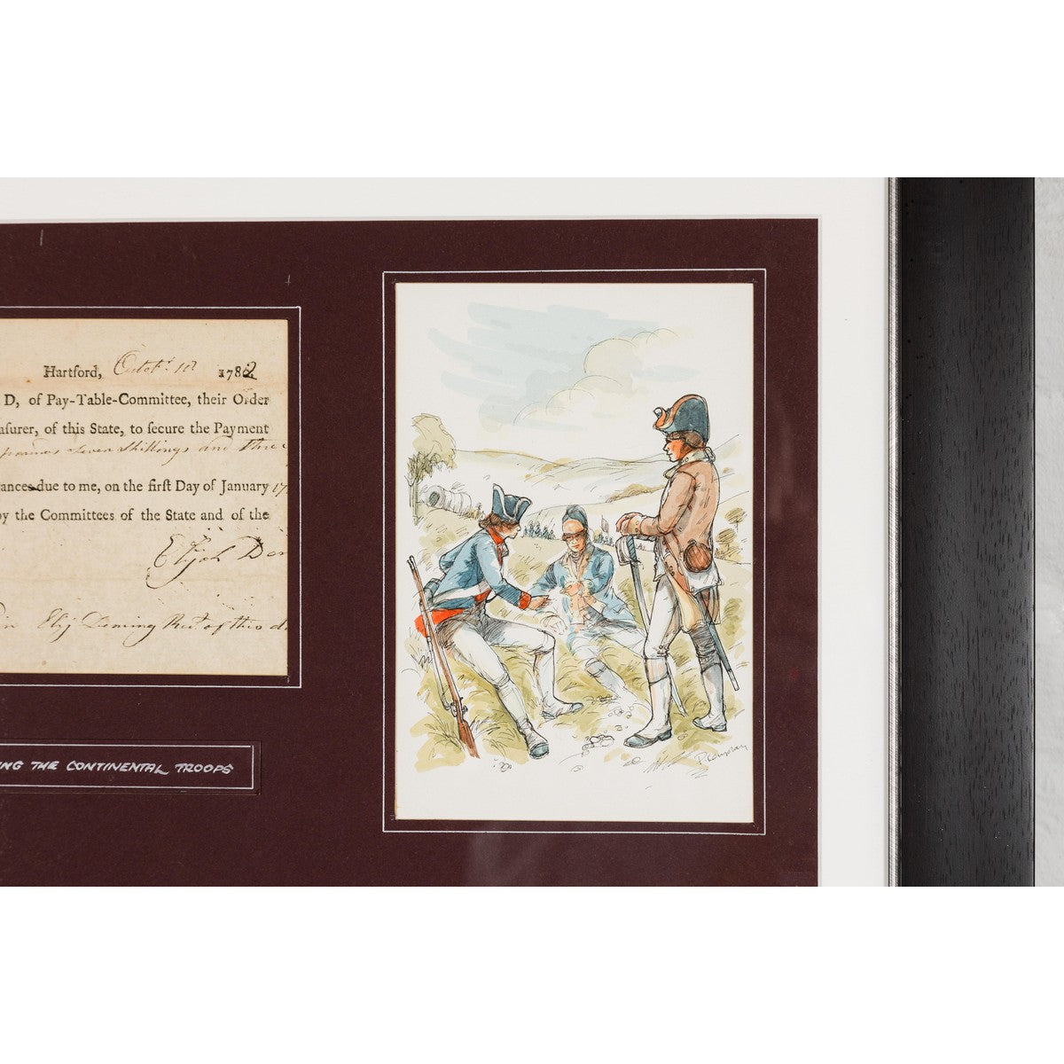 Revolutionary War Bond from the State of Connecticut in Custom Frame-11. Asian & Chinese Furniture, Art, Antiques, Vintage Home Décor for sale at FEA Home