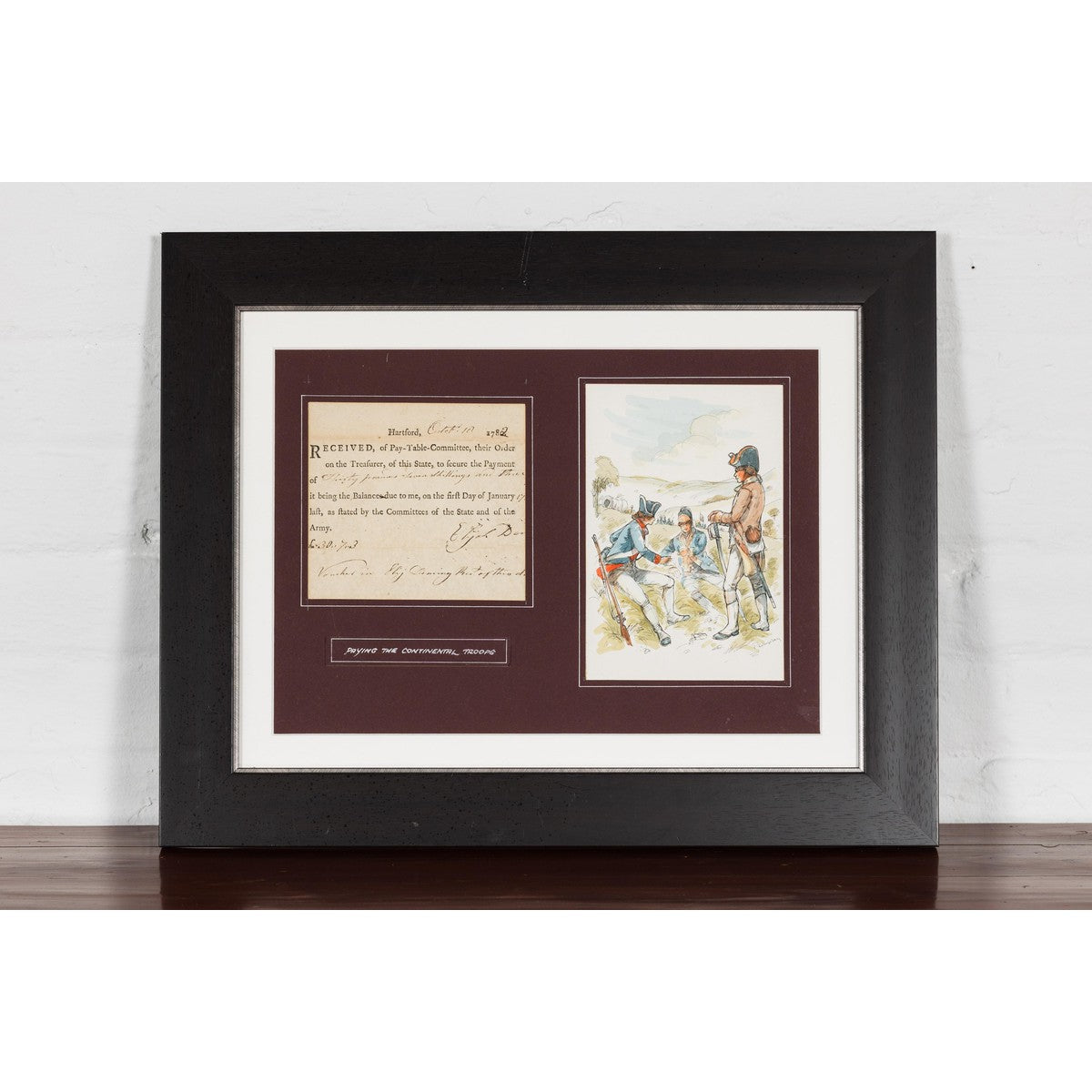 Revolutionary War Bond from the State of Connecticut in Custom Frame-3. Asian & Chinese Furniture, Art, Antiques, Vintage Home Décor for sale at FEA Home