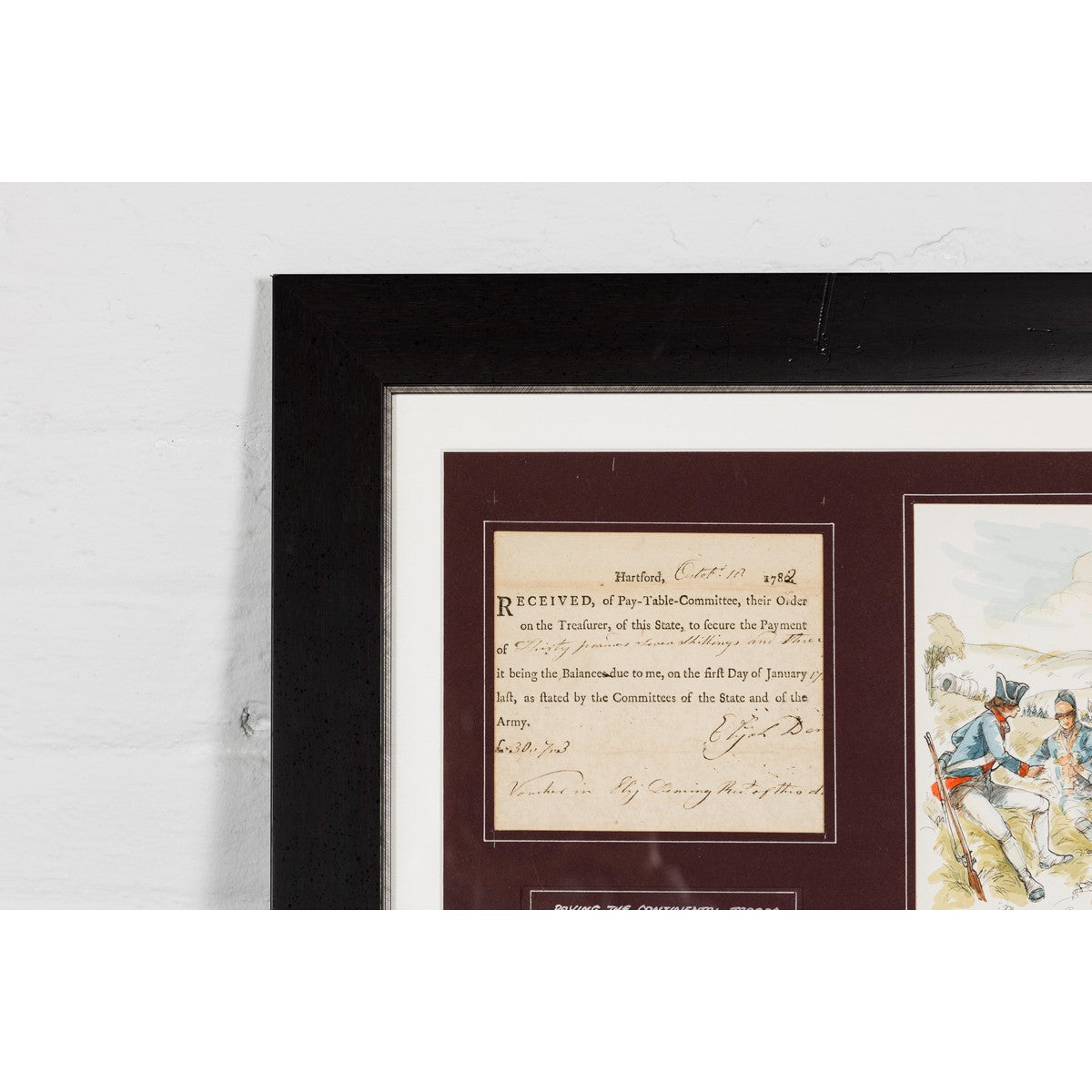 Revolutionary War Bond from the State of Connecticut in Custom Frame-5. Asian & Chinese Furniture, Art, Antiques, Vintage Home Décor for sale at FEA Home