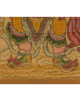 Framed Hand-Painted Parchment Painting of a Celestial Warrior with Silk Matting-10. Asian & Chinese Furniture, Art, Antiques, Vintage Home Décor for sale at FEA Home