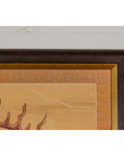 Framed Hand-Painted Parchment Painting of a Celestial Warrior with Silk Matting-13. Asian & Chinese Furniture, Art, Antiques, Vintage Home Décor for sale at FEA Home