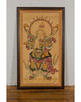 Framed Hand-Painted Parchment Painting of a Celestial Warrior with Silk Matting-16. Asian & Chinese Furniture, Art, Antiques, Vintage Home Décor for sale at FEA Home