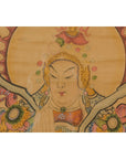 Framed Hand-Painted Parchment Painting of a Celestial Warrior with Silk Matting-7. Asian & Chinese Furniture, Art, Antiques, Vintage Home Décor for sale at FEA Home