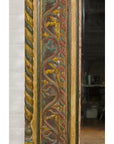 Multicolor Carved Window Frame Converted into Antique Mirror-13. Asian & Chinese Furniture, Art, Antiques, Vintage Home Décor for sale at FEA Home