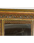 Multicolor Carved Window Frame Converted into Antique Mirror-14. Asian & Chinese Furniture, Art, Antiques, Vintage Home Décor for sale at FEA Home