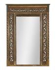 Multicolor Carved Window Frame Converted into Antique Mirror-19. Asian & Chinese Furniture, Art, Antiques, Vintage Home Décor for sale at FEA Home