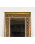 Multicolor Carved Window Frame Converted into Antique Mirror-3. Asian & Chinese Furniture, Art, Antiques, Vintage Home Décor for sale at FEA Home