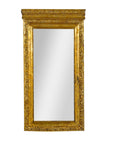 Colonial Vintage Giltwood Trumeau Mirror with Carved Scrollwork Motifs-16. Asian & Chinese Furniture, Art, Antiques, Vintage Home Décor for sale at FEA Home