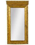 Colonial Vintage Giltwood Trumeau Mirror with Carved Scrollwork Motifs-1. Asian & Chinese Furniture, Art, Antiques, Vintage Home Décor for sale at FEA Home