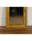 Colonial Vintage Giltwood Trumeau Mirror with Carved Scrollwork Motifs-4. Asian & Chinese Furniture, Art, Antiques, Vintage Home Décor for sale at FEA Home