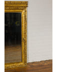 Colonial Vintage Giltwood Trumeau Mirror with Carved Scrollwork Motifs-6. Asian & Chinese Furniture, Art, Antiques, Vintage Home Décor for sale at FEA Home