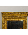 Colonial Vintage Giltwood Trumeau Mirror with Carved Scrollwork Motifs-7. Asian & Chinese Furniture, Art, Antiques, Vintage Home Décor for sale at FEA Home