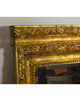 Colonial Vintage Giltwood Trumeau Mirror with Carved Scrollwork Motifs-9. Asian & Chinese Furniture, Art, Antiques, Vintage Home Décor for sale at FEA Home