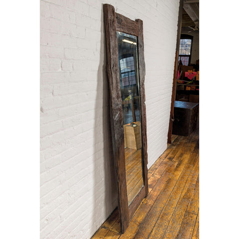 Country Style Antique Driftwood Made into Full Length Mirror, Rustic Character-YN7877-11. Asian & Chinese Furniture, Art, Antiques, Vintage Home Décor for sale at FEA Home