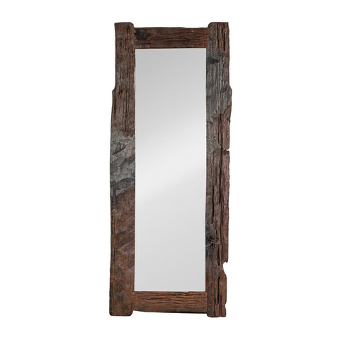 Country Style Antique Driftwood Made into Full Length Mirror, Rustic Character-YN7877-14. Asian & Chinese Furniture, Art, Antiques, Vintage Home Décor for sale at FEA Home