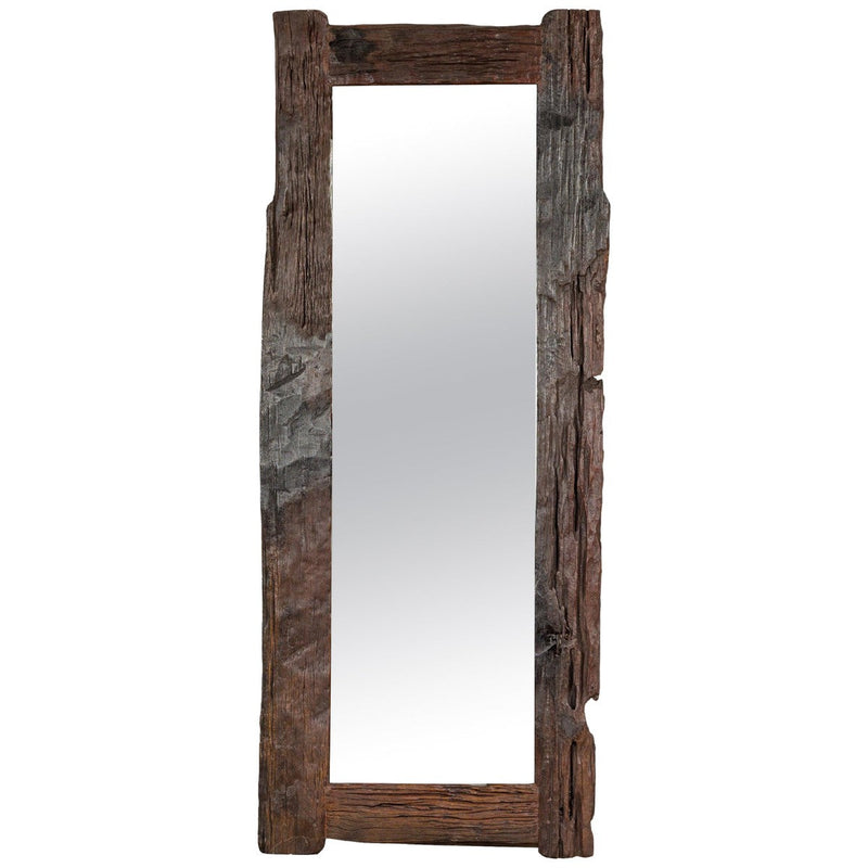 Country Style Antique Driftwood Made into Full Length Mirror, Rustic Character-YN7877-1. Asian & Chinese Furniture, Art, Antiques, Vintage Home Décor for sale at FEA Home