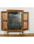 Carved Window from the 19th Century Retrofitted with Heavy Antiqued Mirror-10. Asian & Chinese Furniture, Art, Antiques, Vintage Home Décor for sale at FEA Home