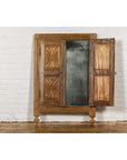 Carved Window from the 19th Century Retrofitted with Heavy Antiqued Mirror-14. Asian & Chinese Furniture, Art, Antiques, Vintage Home Décor for sale at FEA Home