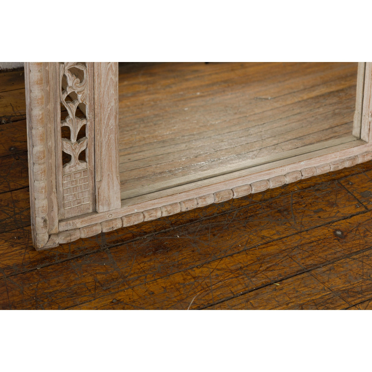 19th Century Antique Mirror with Carved Wooden Frame-10. Asian & Chinese Furniture, Art, Antiques, Vintage Home Décor for sale at FEA Home