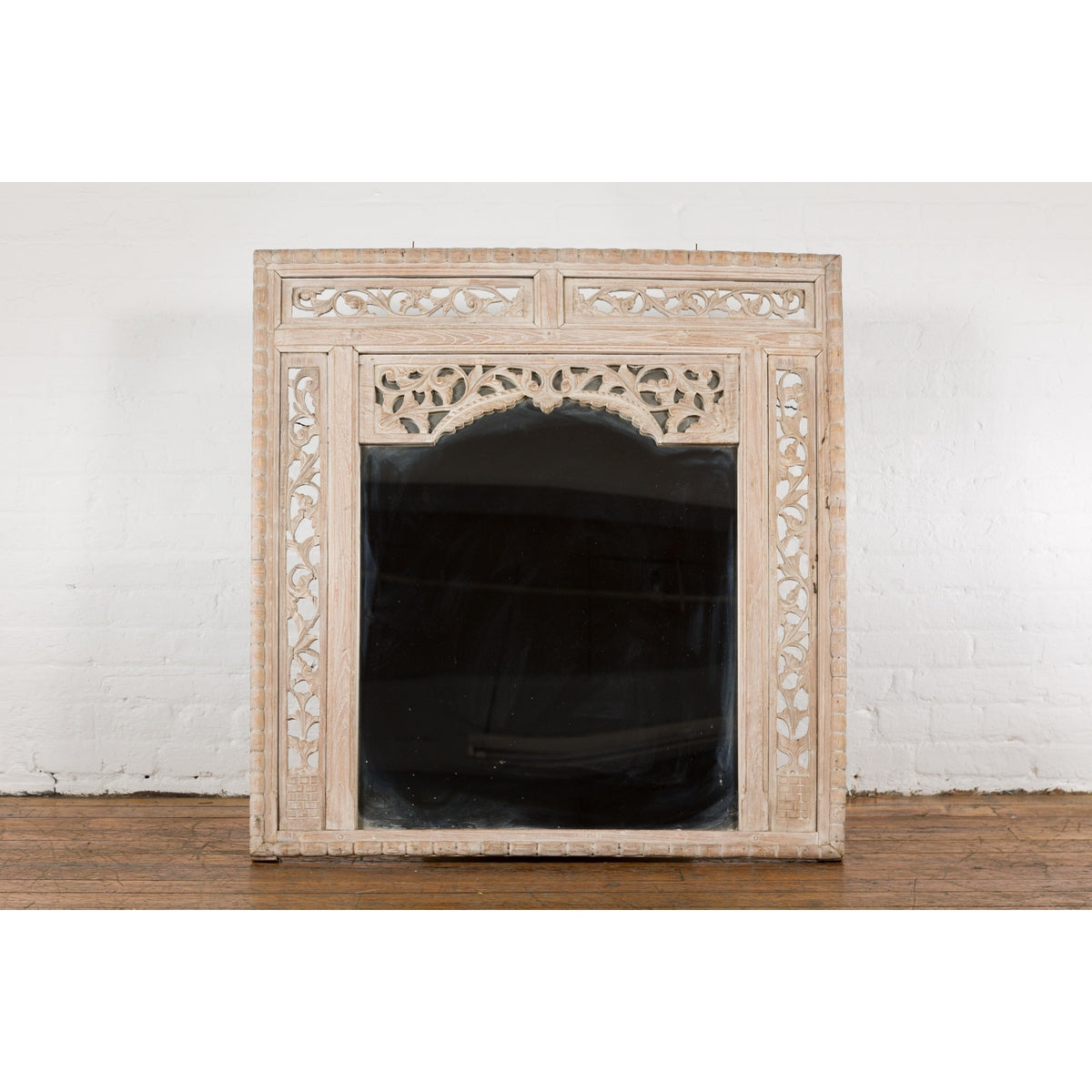 19th Century Antique Mirror with Carved Wooden Frame-2. Asian & Chinese Furniture, Art, Antiques, Vintage Home Décor for sale at FEA Home