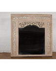 19th Century Antique Mirror with Carved Wooden Frame-3. Asian & Chinese Furniture, Art, Antiques, Vintage Home Décor for sale at FEA Home