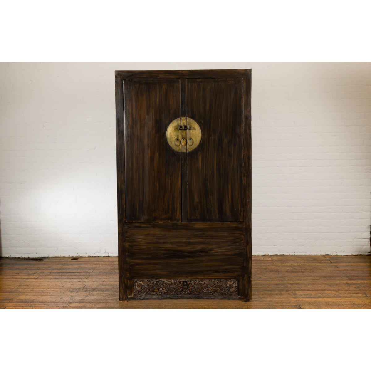 Chinese Antique Cabinet with Carved Birds in the Apron-4. Asian & Chinese Furniture, Art, Antiques, Vintage Home Décor for sale at FEA Home