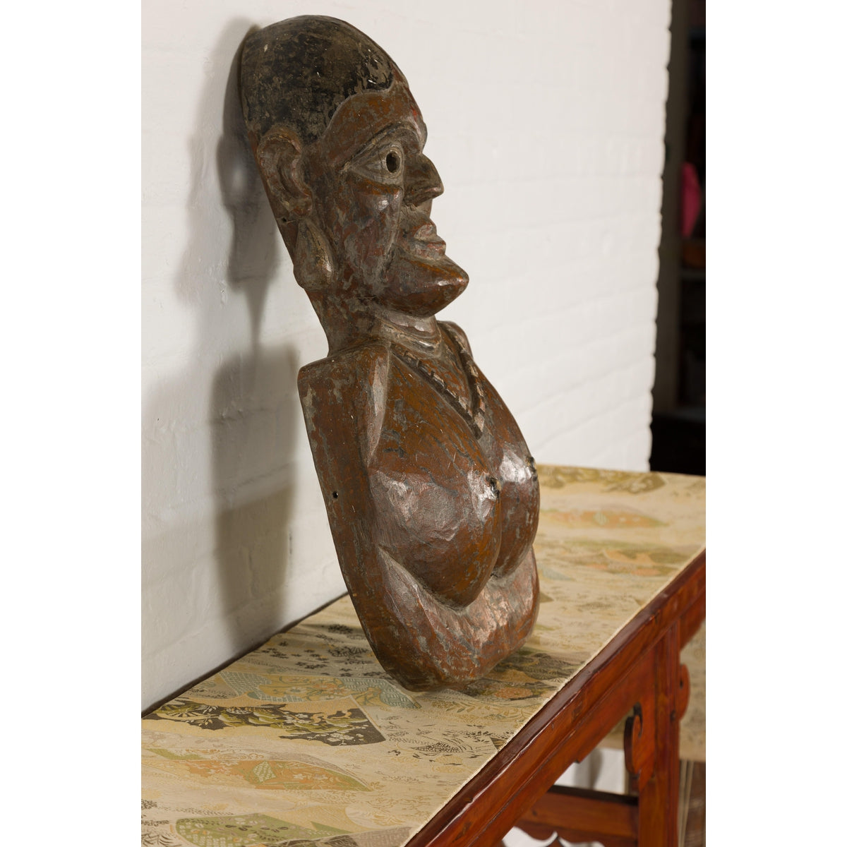 19th Century Ceremonial Wooden Bust Mask-10. Asian & Chinese Furniture, Art, Antiques, Vintage Home Décor for sale at FEA Home