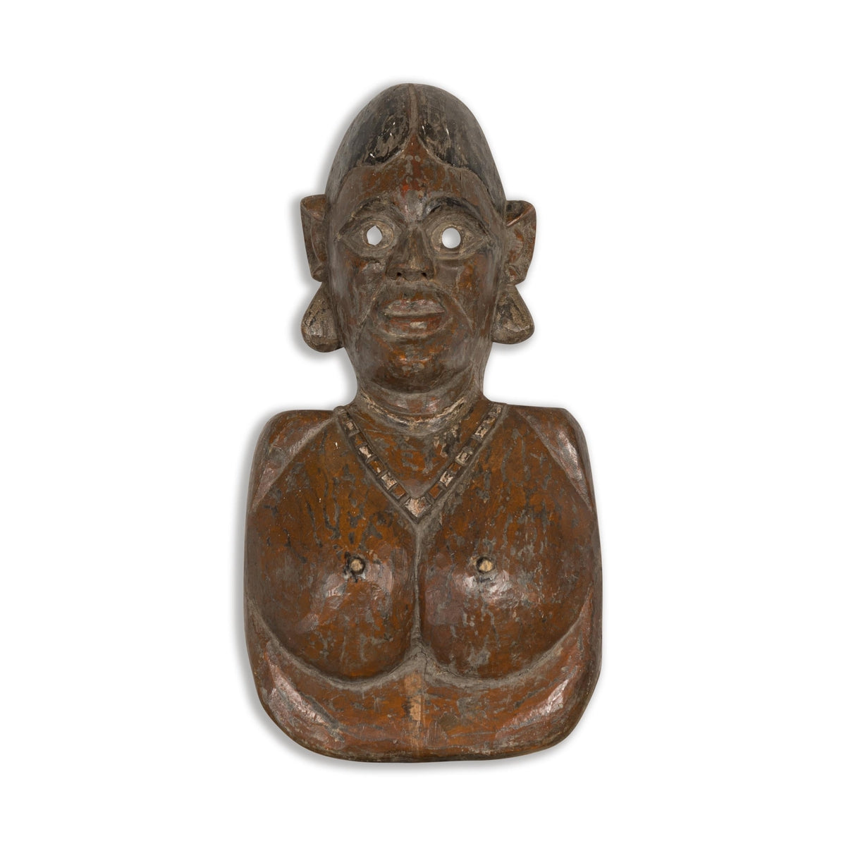 19th Century Ceremonial Wooden Bust Mask-13. Asian & Chinese Furniture, Art, Antiques, Vintage Home Décor for sale at FEA Home