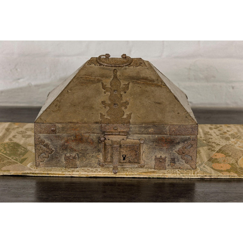 19th Century Temple Cash Box with Ornate Brass Accents-YN7895-4. Asian & Chinese Furniture, Art, Antiques, Vintage Home Décor for sale at FEA Home
