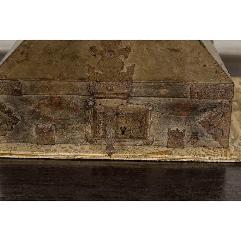 19th Century Temple Cash Box with Ornate Brass Accents-YN7895-7. Asian & Chinese Furniture, Art, Antiques, Vintage Home Décor for sale at FEA Home