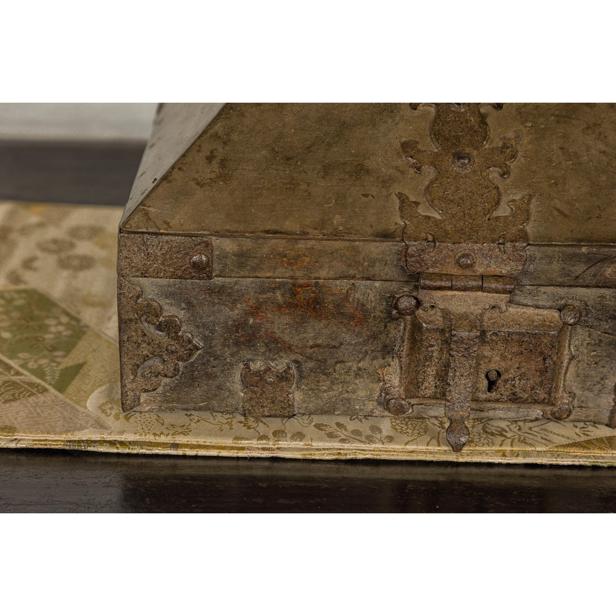 19th Century Temple Cash Box with Ornate Brass Accents-8. Asian & Chinese Furniture, Art, Antiques, Vintage Home Décor for sale at FEA Home