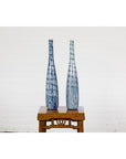 Slender Blue Vase with Spiralling and Dripping Décor, Two Sold Each-17. Asian & Chinese Furniture, Art, Antiques, Vintage Home Décor for sale at FEA Home