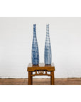 Slender Blue Vase with Spiralling and Dripping Décor, Two Sold Each-3. Asian & Chinese Furniture, Art, Antiques, Vintage Home Décor for sale at FEA Home