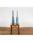 Slender Blue Vase with Spiralling and Dripping Décor, Two Sold Each-5. Asian & Chinese Furniture, Art, Antiques, Vintage Home Décor for sale at FEA Home