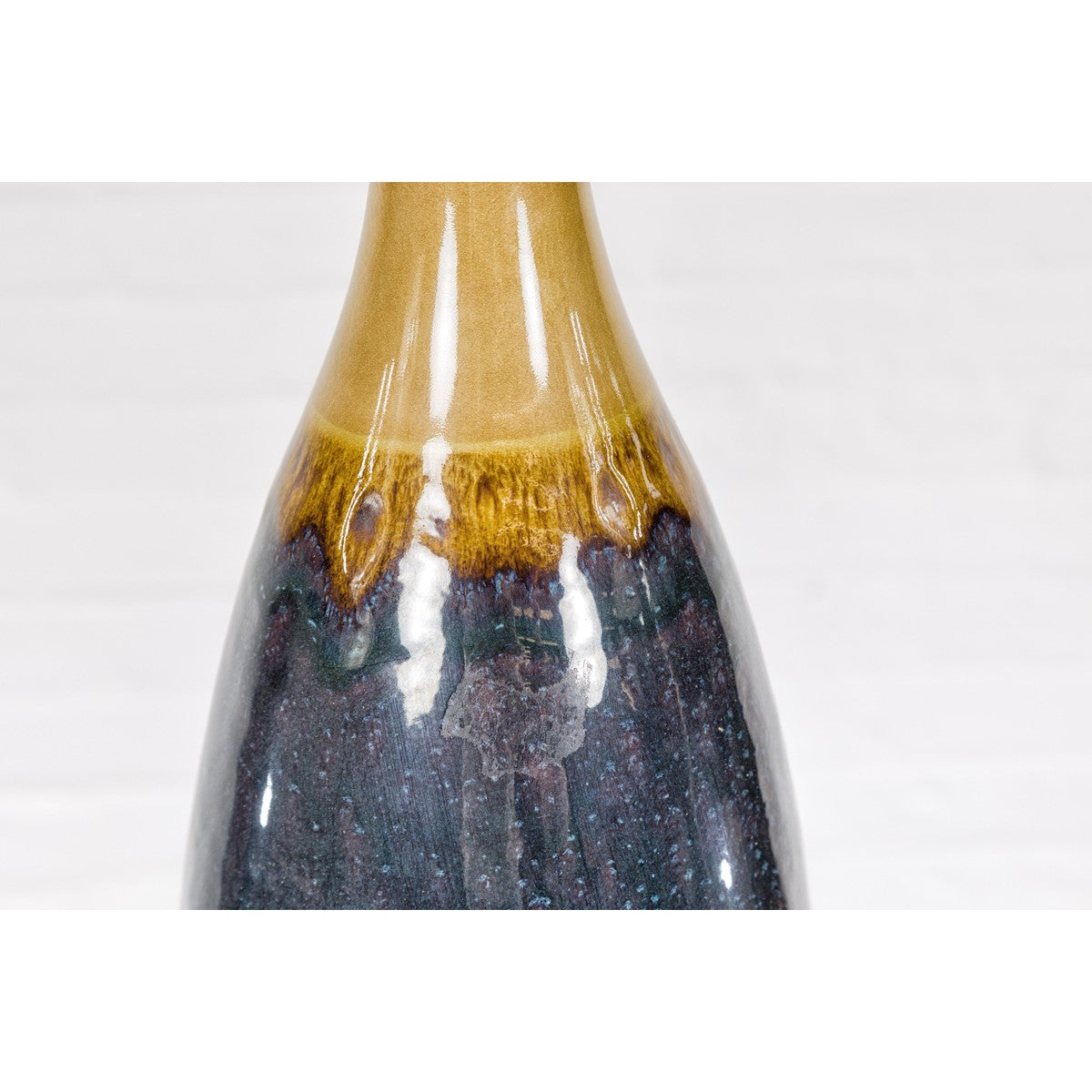 Sleek Tall Multi-Color Contemporary Vase with Narrow Mouth-10. Asian & Chinese Furniture, Art, Antiques, Vintage Home Décor for sale at FEA Home
