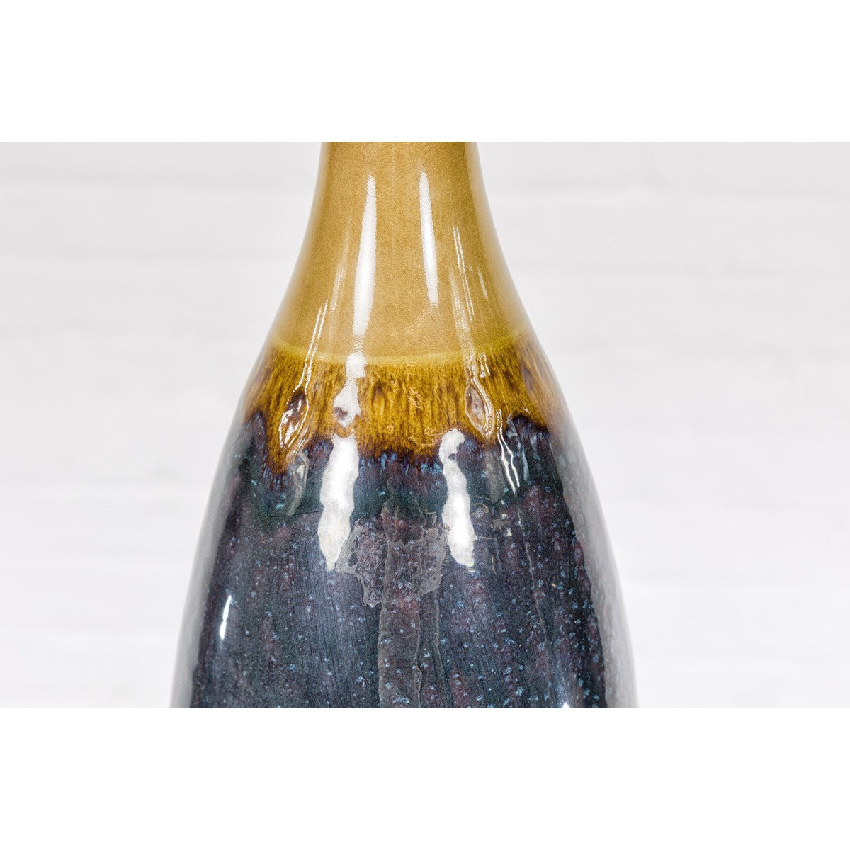Sleek Tall Multi-Color Contemporary Vase with Narrow Mouth-11. Asian & Chinese Furniture, Art, Antiques, Vintage Home Décor for sale at FEA Home