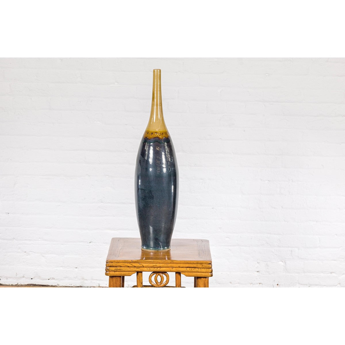 Sleek Tall Multi-Color Contemporary Vase with Narrow Mouth-12. Asian & Chinese Furniture, Art, Antiques, Vintage Home Décor for sale at FEA Home