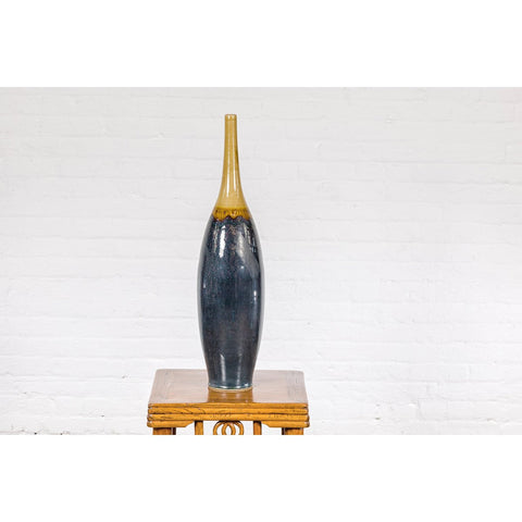Sleek Tall Multi-Color Contemporary Vase with Narrow Mouth-YN7902-13. Asian & Chinese Furniture, Art, Antiques, Vintage Home Décor for sale at FEA Home