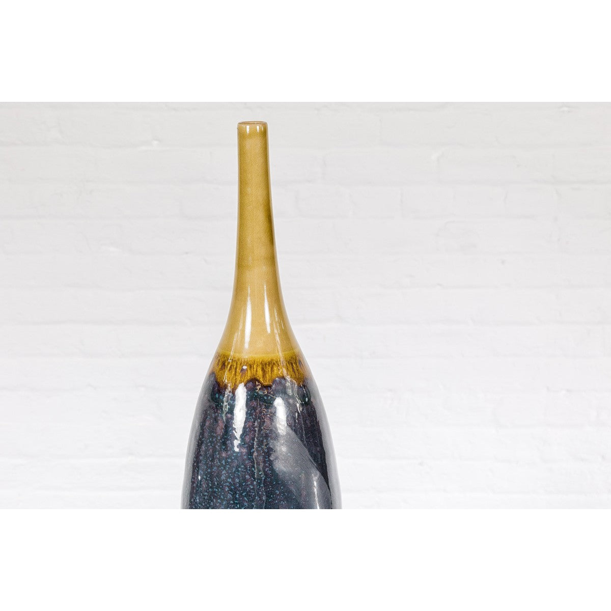Sleek Tall Multi-Color Contemporary Vase with Narrow Mouth-5. Asian & Chinese Furniture, Art, Antiques, Vintage Home Décor for sale at FEA Home